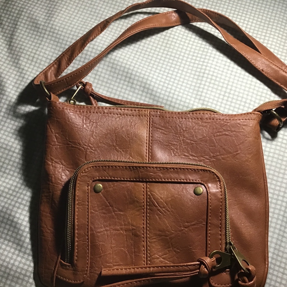 Brown leather bag